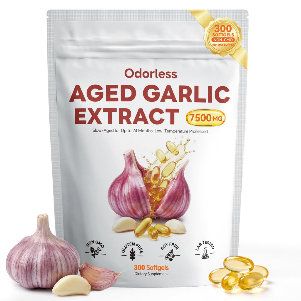 Odorless Aged Garlic Extract Softgels 300 Count R136