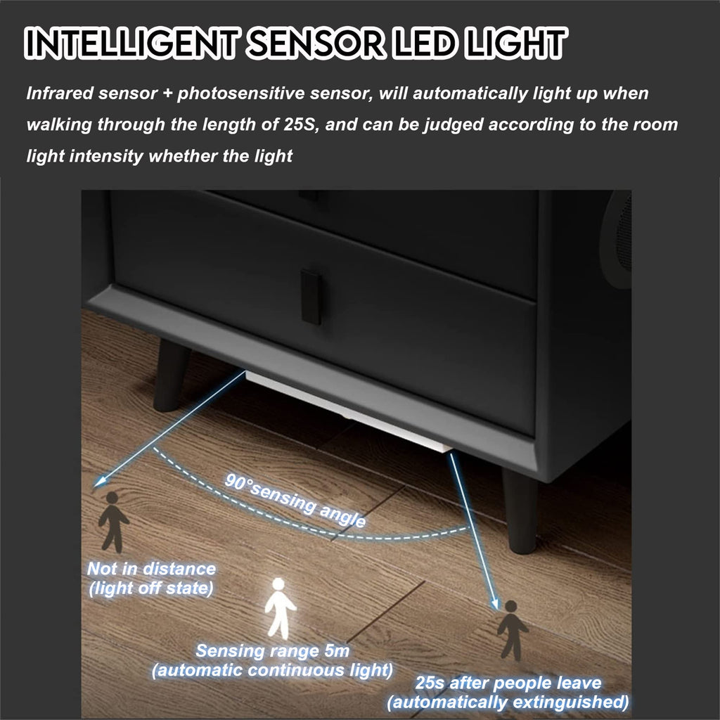 White 3 Drawer Smart Nightstand with Wireless Charging Y2503
