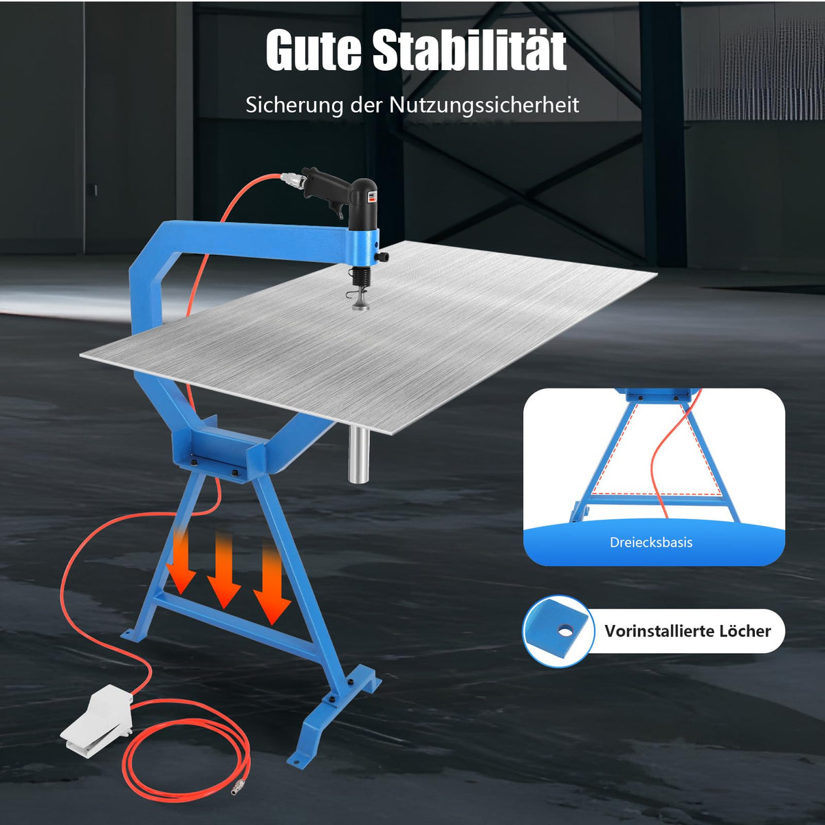Pneumatic Planishing Hammer & Metal Shrinker Stretcher Kit Q589