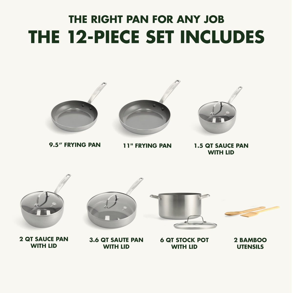 12 Piece Stainless Steel Cookware Set W49302