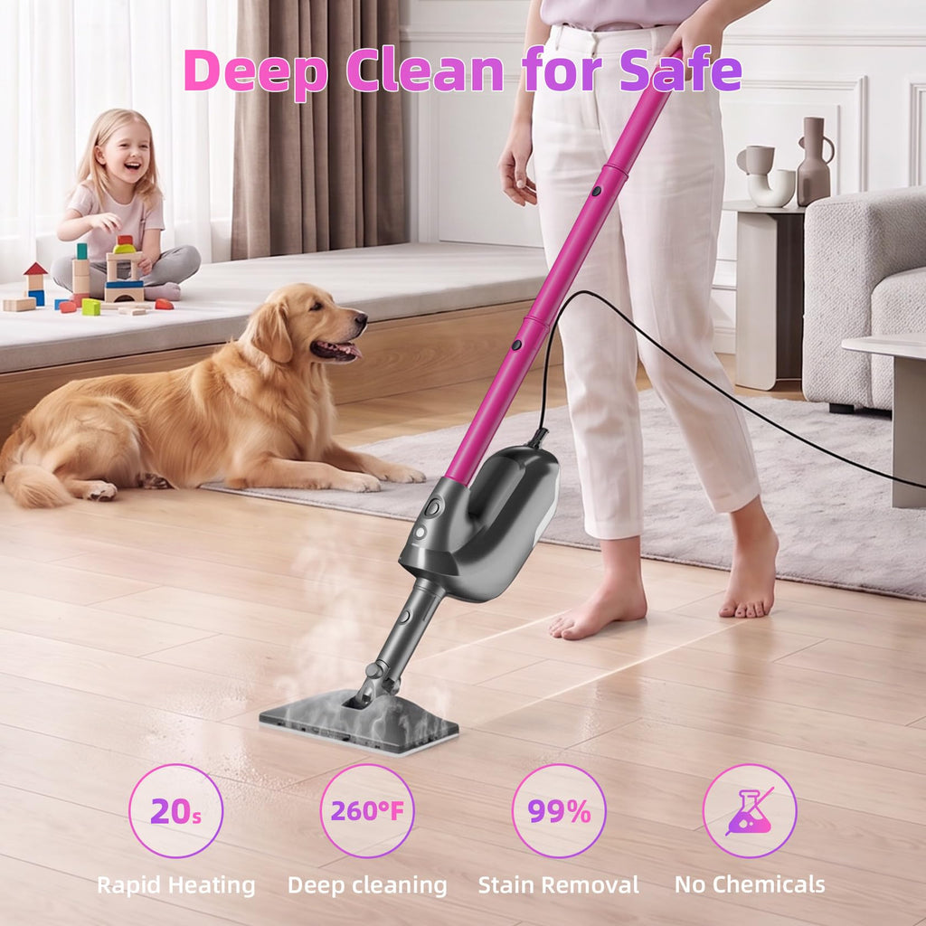 9-in-1 Detachable Handheld Steam Mop G716
