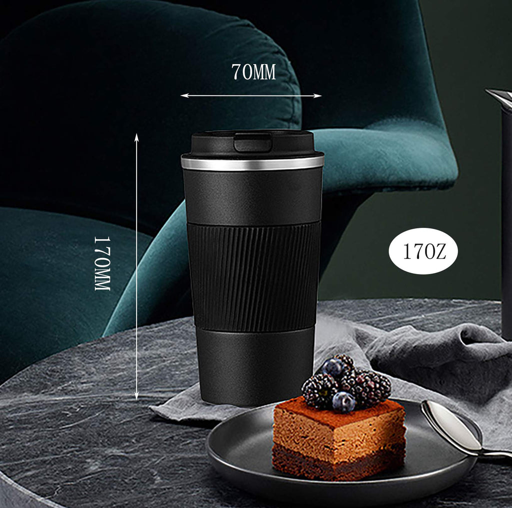 17oz Stainless Steel Vacuum Insulated Travel Mug D6107