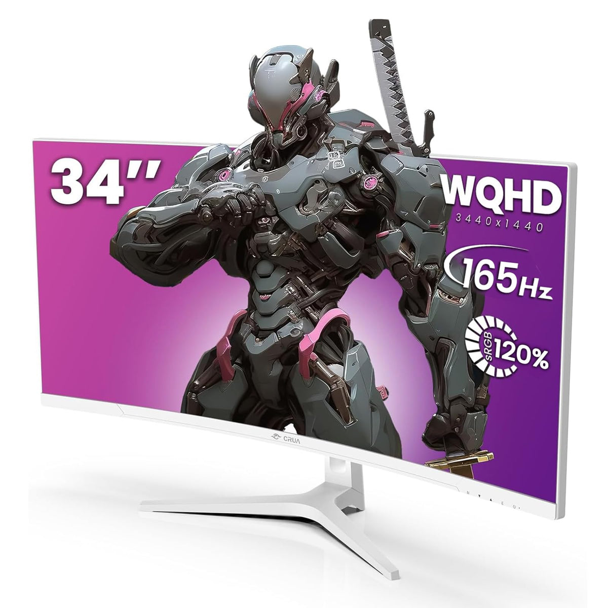 34" White Curved Gaming Monitor O8505