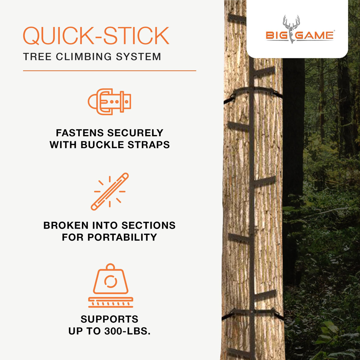 20 Feet Tall Steel Tree Climbing System (2 Pack) M467