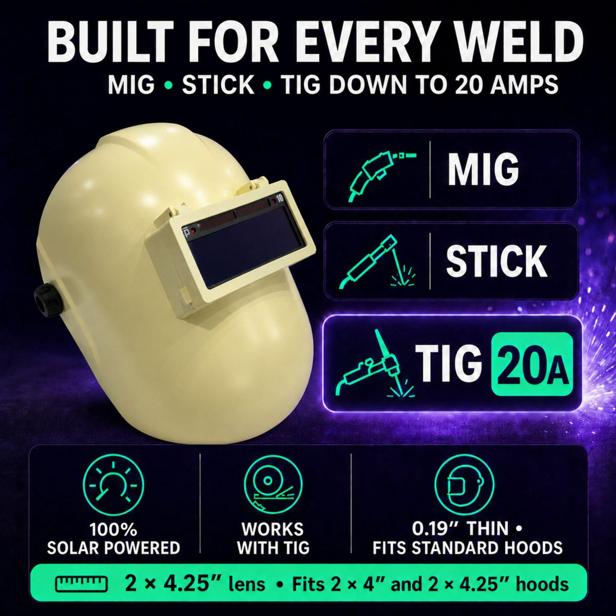 Blue Auto Darkening Welding Lens N73059