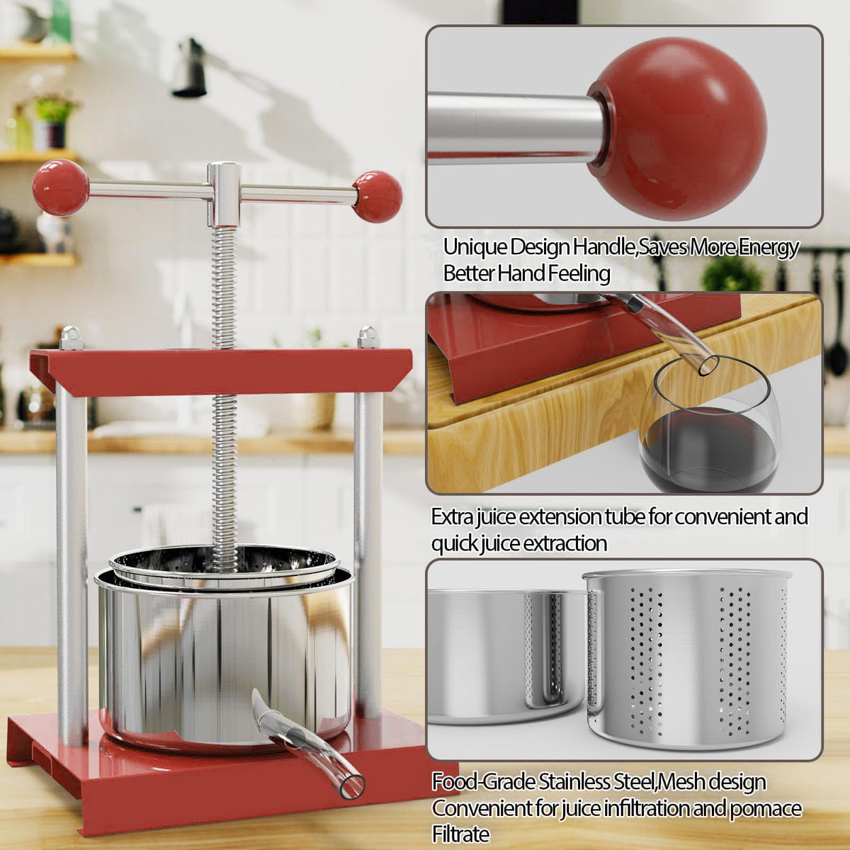 0.8 Gallon Stainless Steel Manual Press C726661
