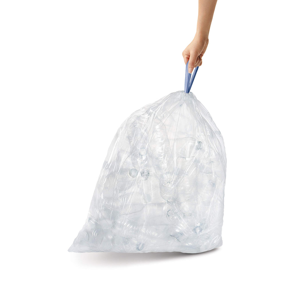 White Drawstring Trash Bags, 100 Count C618