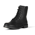 Lace-Up Ankle Boots with Side Zipper G340292