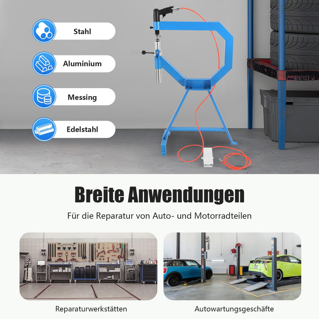 Pneumatic Planishing Hammer & Metal Shrinker Stretcher Kit Q589