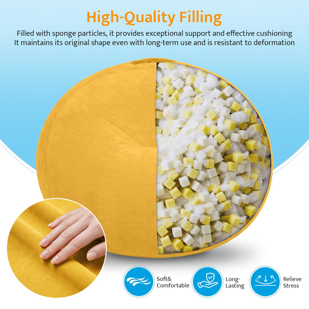 Kids Bean Bag Chair with Armrests L5375