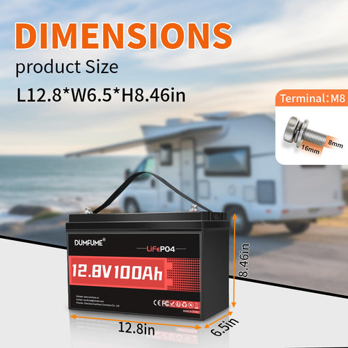 12V 100Ah LiFePO4 Battery Group 31 X508181