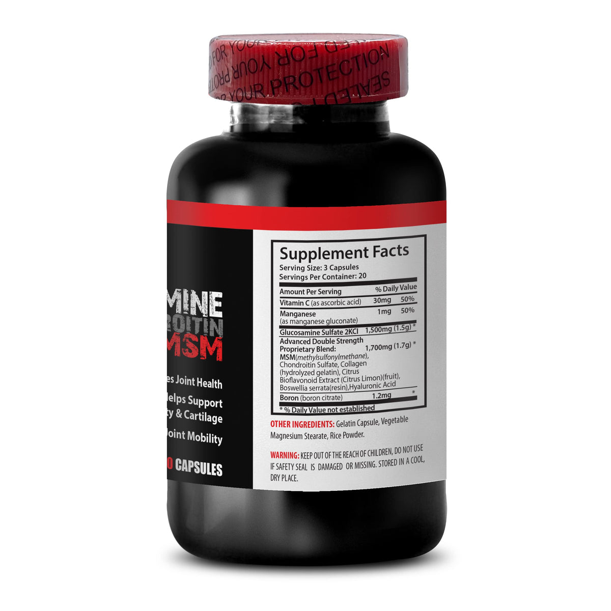 MSM Glucosamine Chondroitin Capsules 180 Tablets B7114
