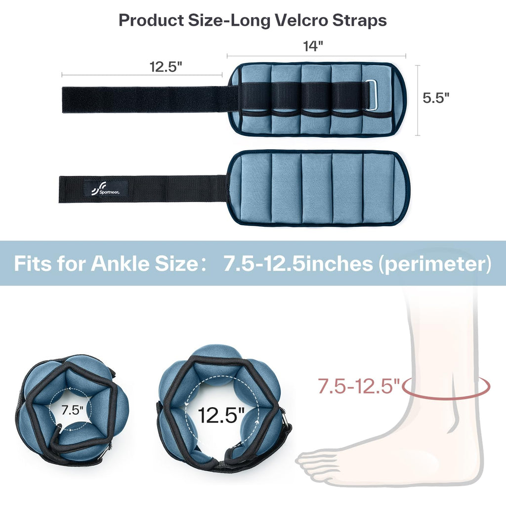 Adjustable Ankle Weights 2-10 lb per Pair S821766