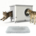 Weatherproof Outdoor Cat House with Escape Door Q45871