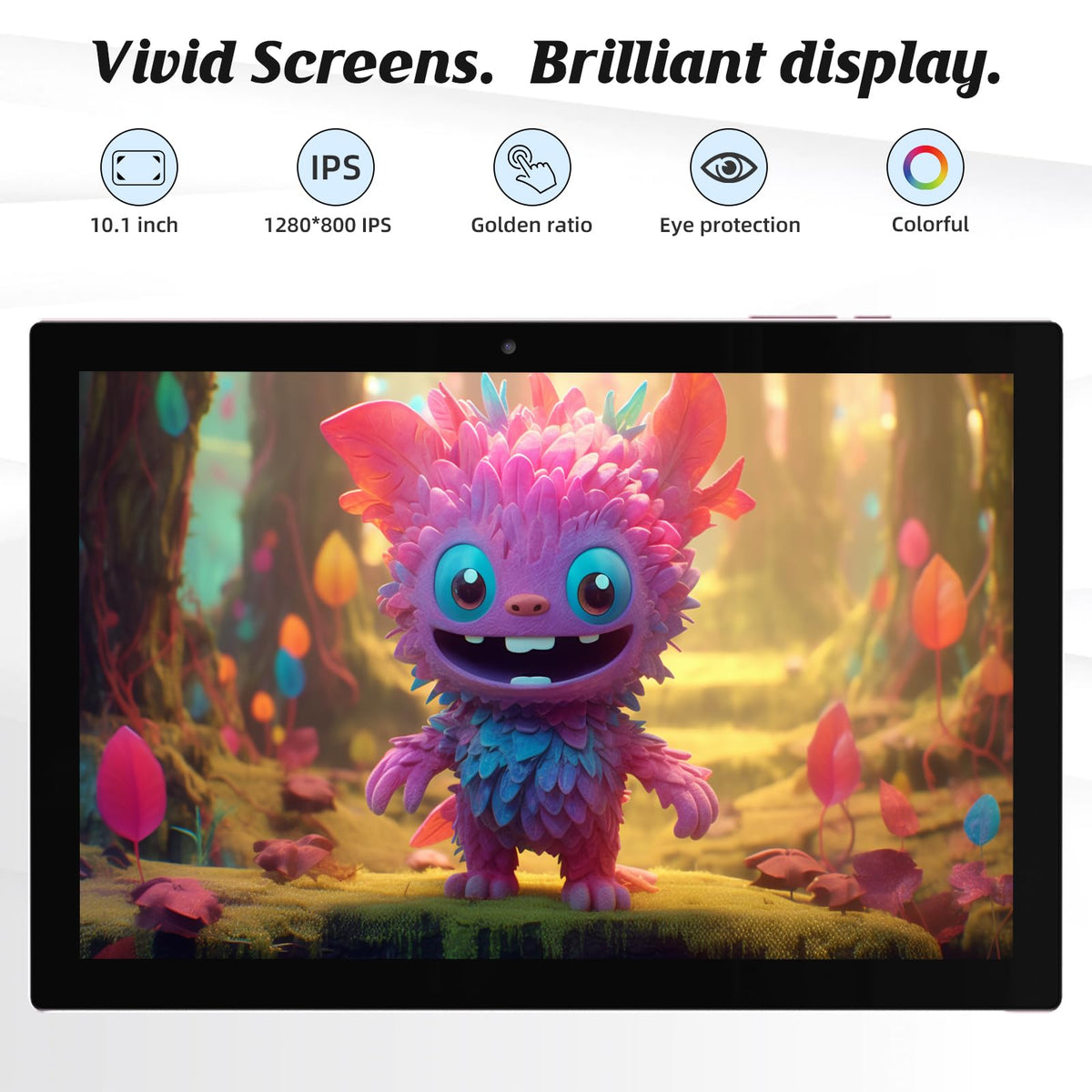 10 Inch Android Tablet with Keyboard Mouse Case Stylus Pink H602