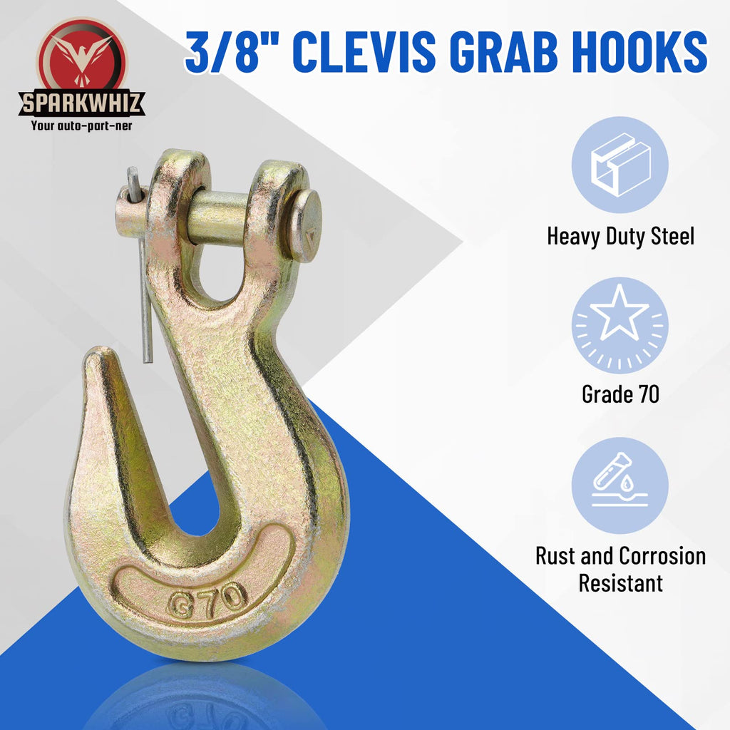 3/8" Grade 70 Forged Steel Clevis Grab Hooks U4534