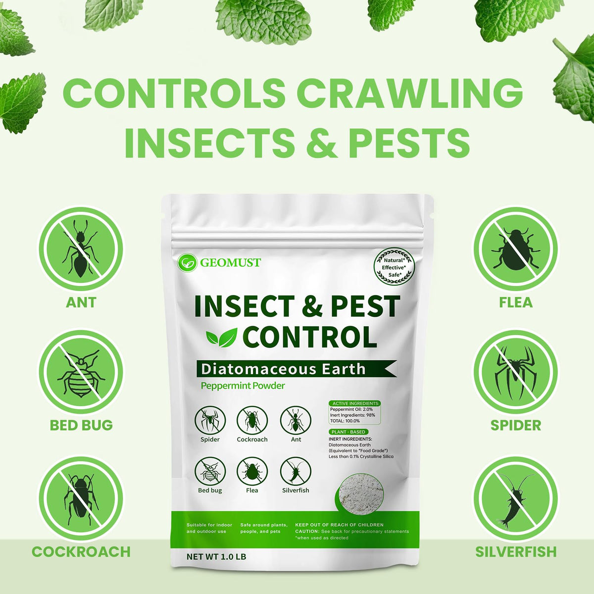 Diatomaceous Earth Food Grade Insect Killer 1 lb Z574