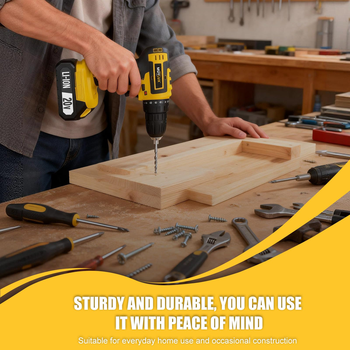 Cordless Drill Set 70PCS with Battery and Charger U9275