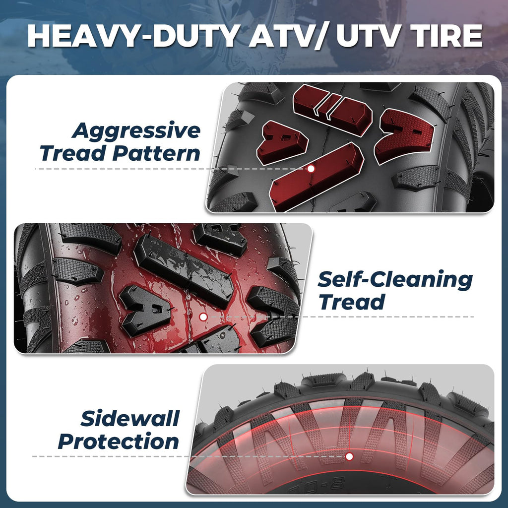 19x7-8 4-Ply All Terrain ATV/UTV Tires Set of 2 R884