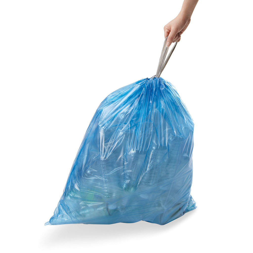 White Drawstring Trash Bags, 100 Count C618