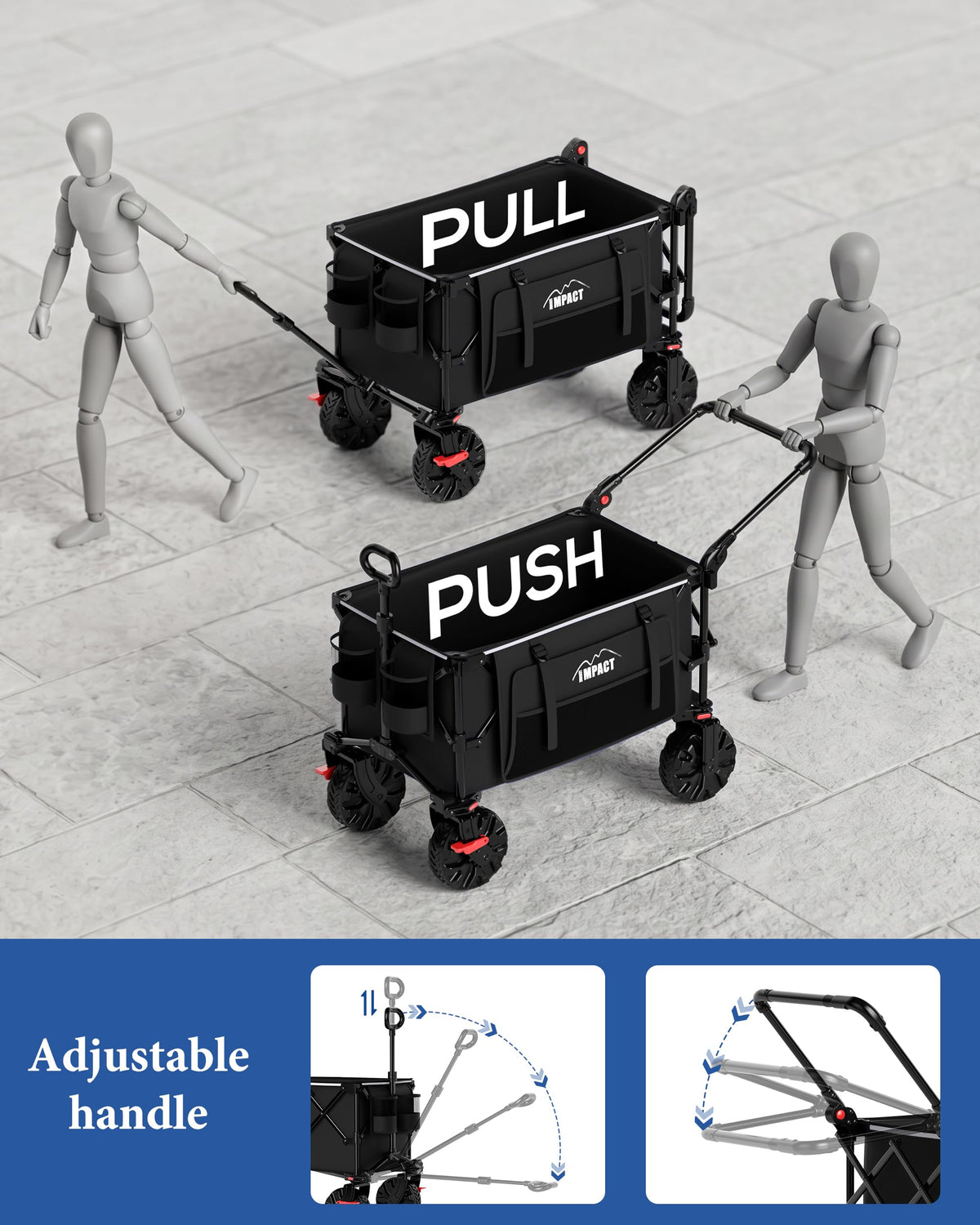 Foldable Push Wagon with Canopy G960