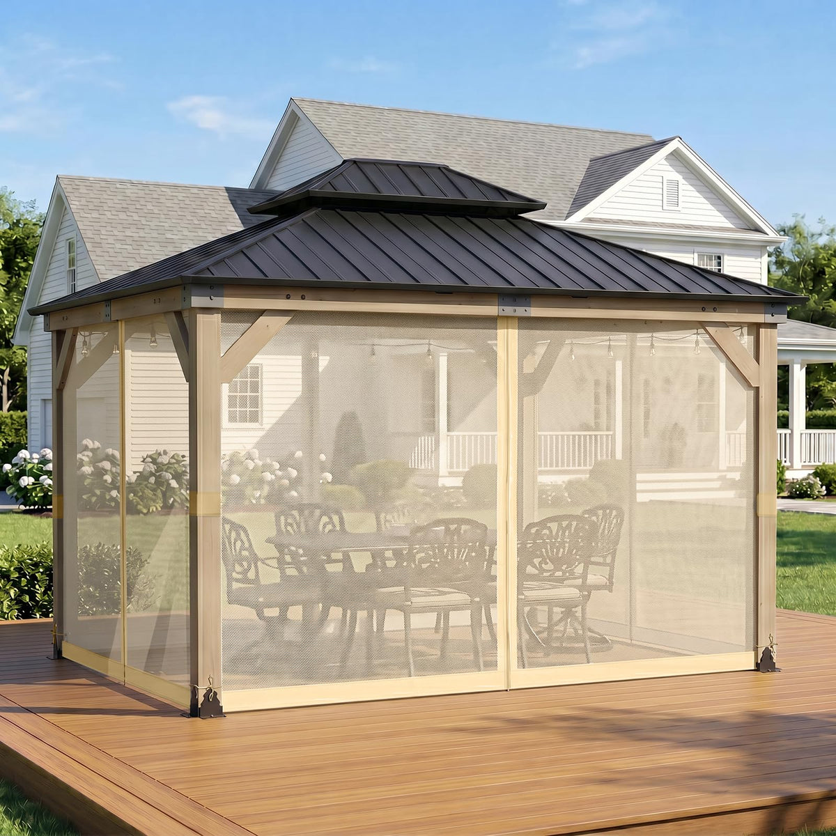12'x14' Mosquito Netting Screen for Gazebo M95710