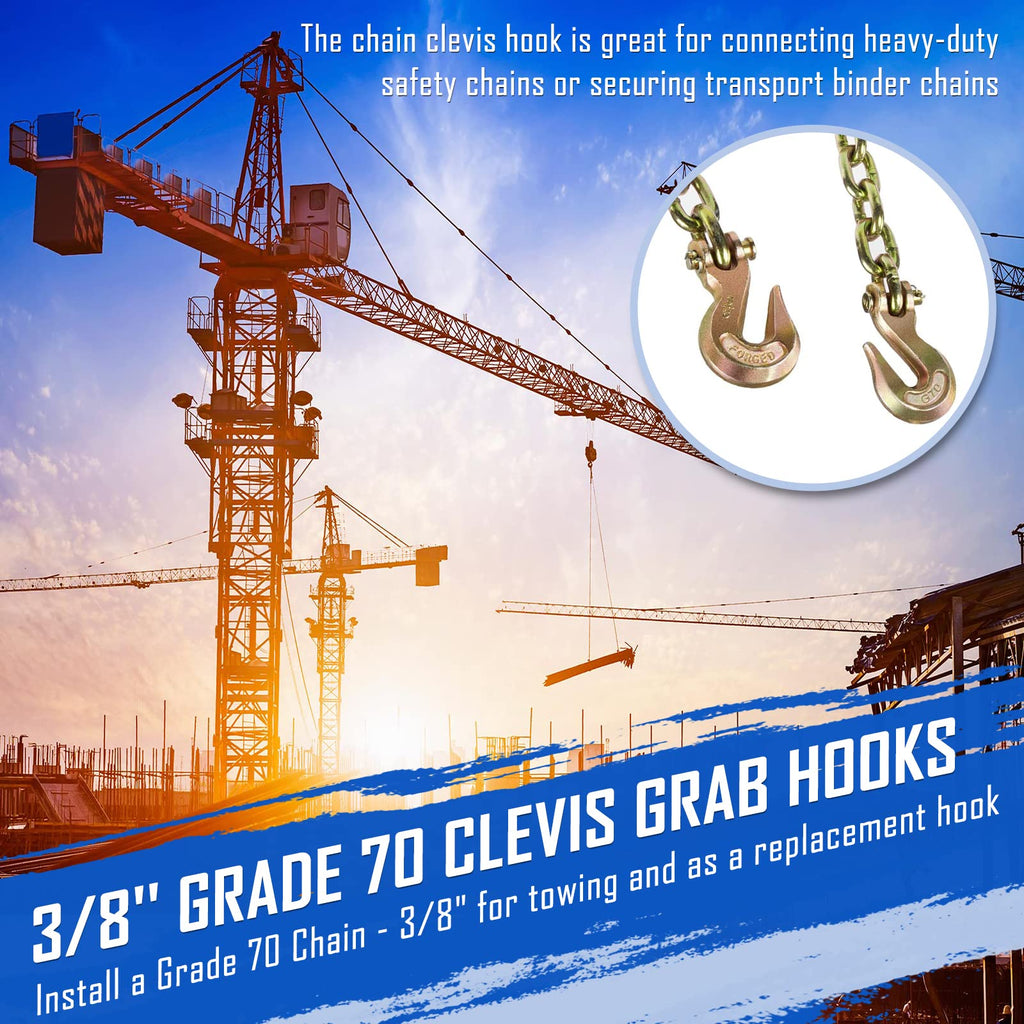 3/8" Grade 70 Forged Steel Clevis Grab Hooks U4534