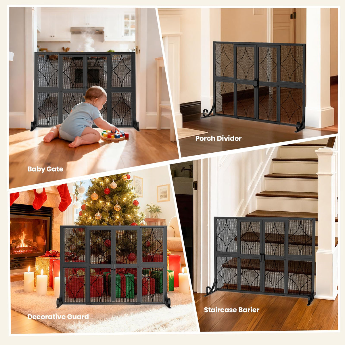 Fireplace Screen with Sliding Doors J6306