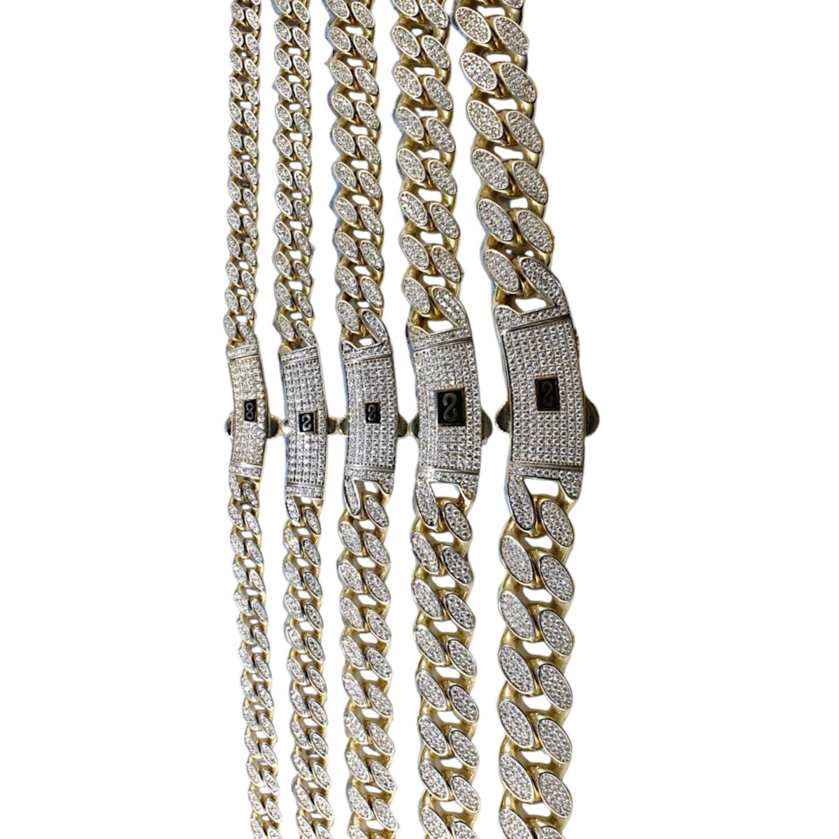 14K Gold Cuban Link Necklace Bracelet Chain Z82667