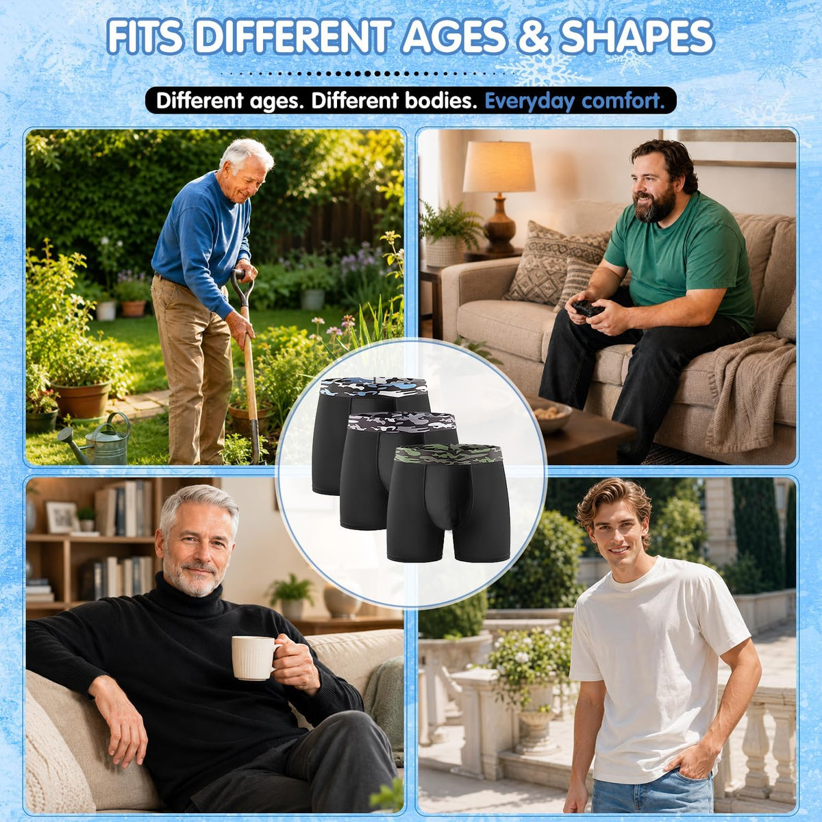 Men's Incontinence Underwear, 3 Pack O55428