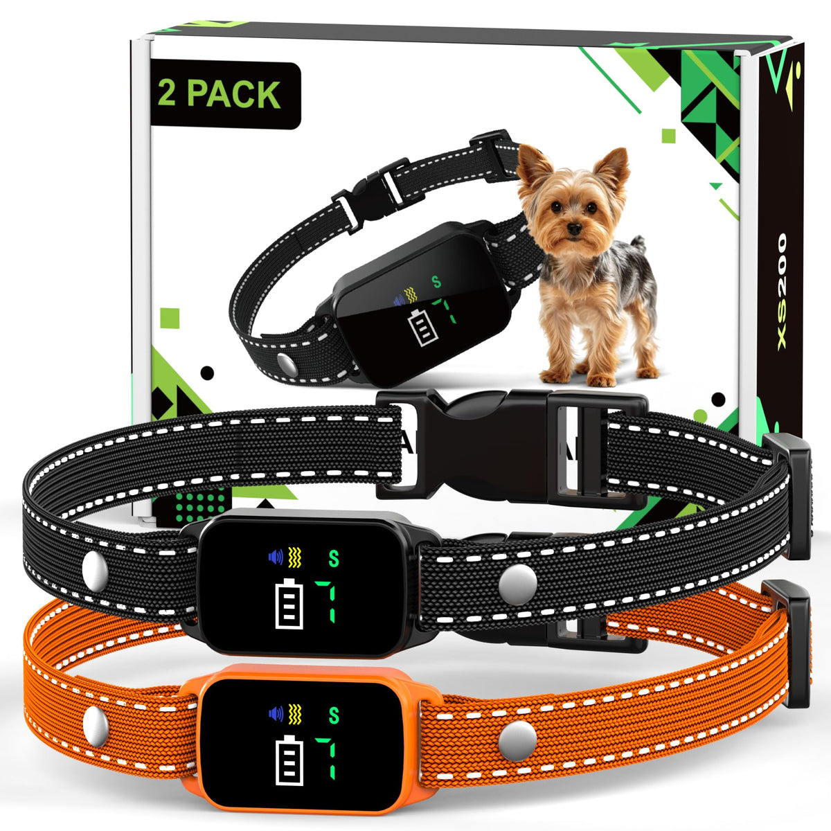 2 Pack Small Anti Barking Training Collar S3639