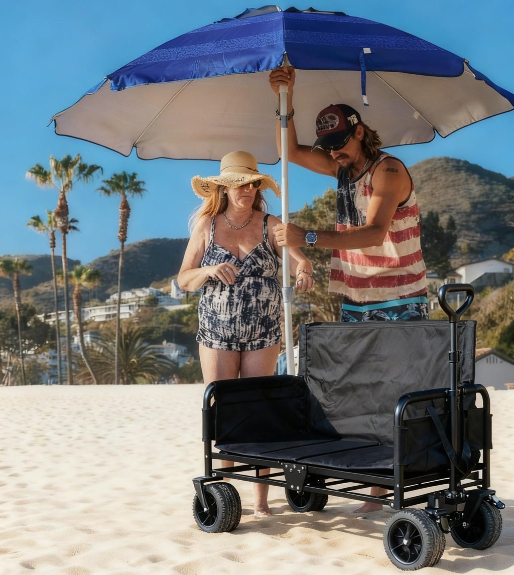 Collapsible Wagon Cart with Wheels 240L Capacity M50179