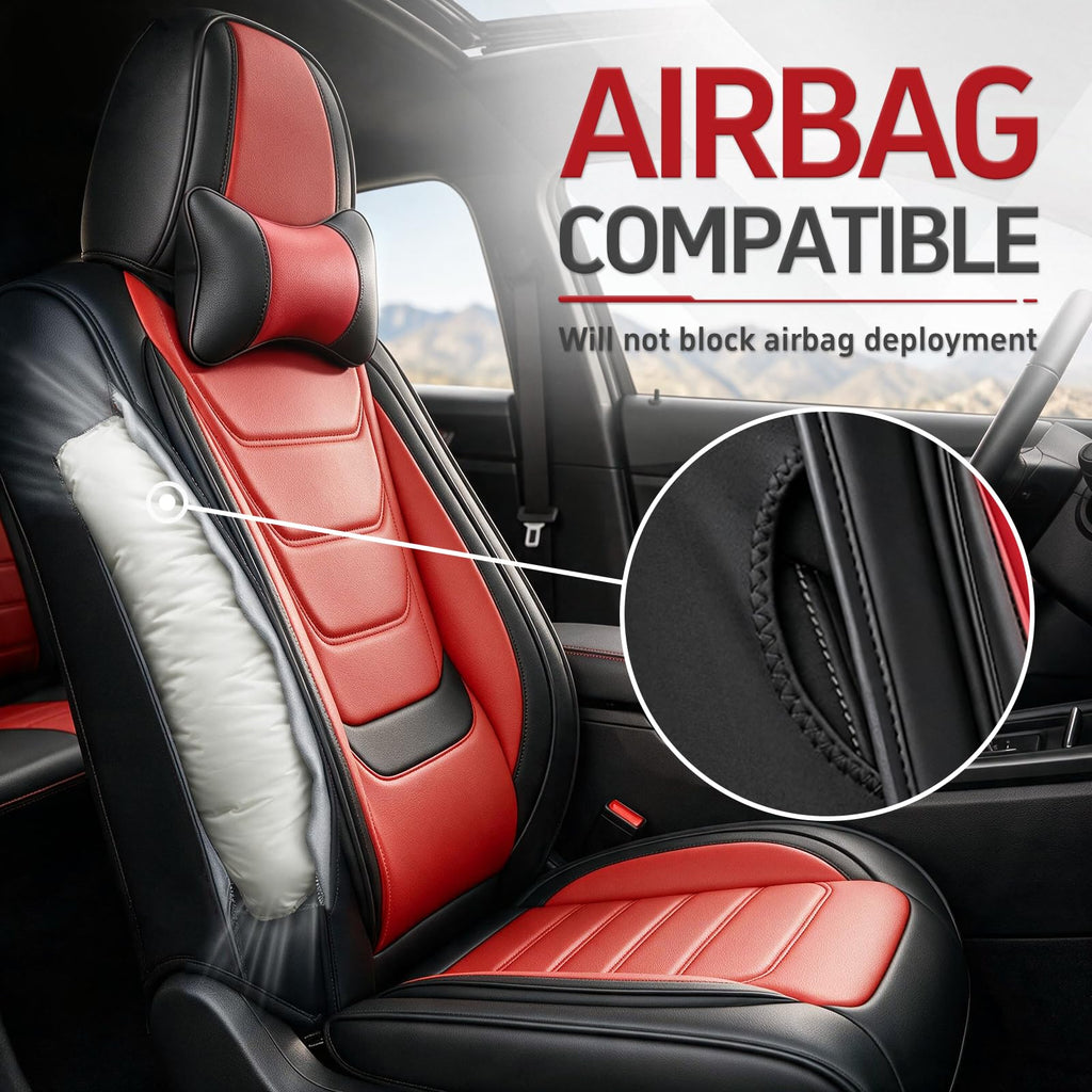 Black Red Seat Covers Full Set C684724