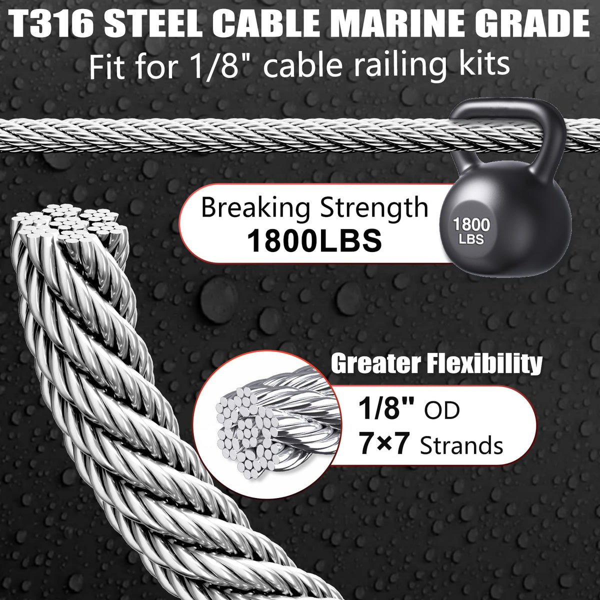 Stainless Steel Cable for Railing B614384
