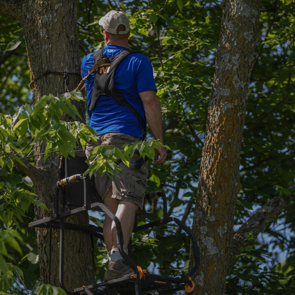 1 Person 21 Foot Climbing Tree Stand with Lumbar Seat O363939