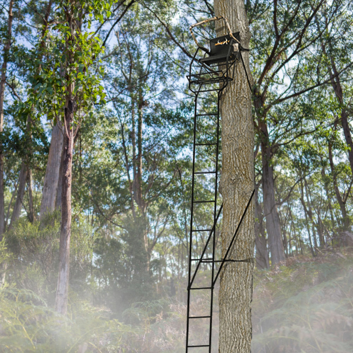 1 Person 21 Foot Climbing Tree Stand with Lumbar Seat O363939