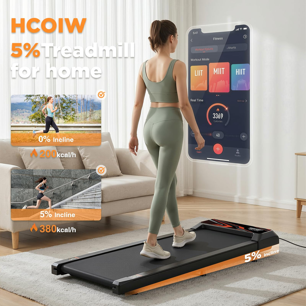 2.5HP Portable Compact Treadmill with Incline and Remote P871