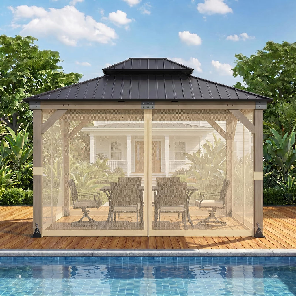 12'x14' Mosquito Netting Screen for Gazebo M95710