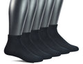 Men's 5 Pairs Non-binding Flat-Knit Ankle Socks with Seamless Toe X120