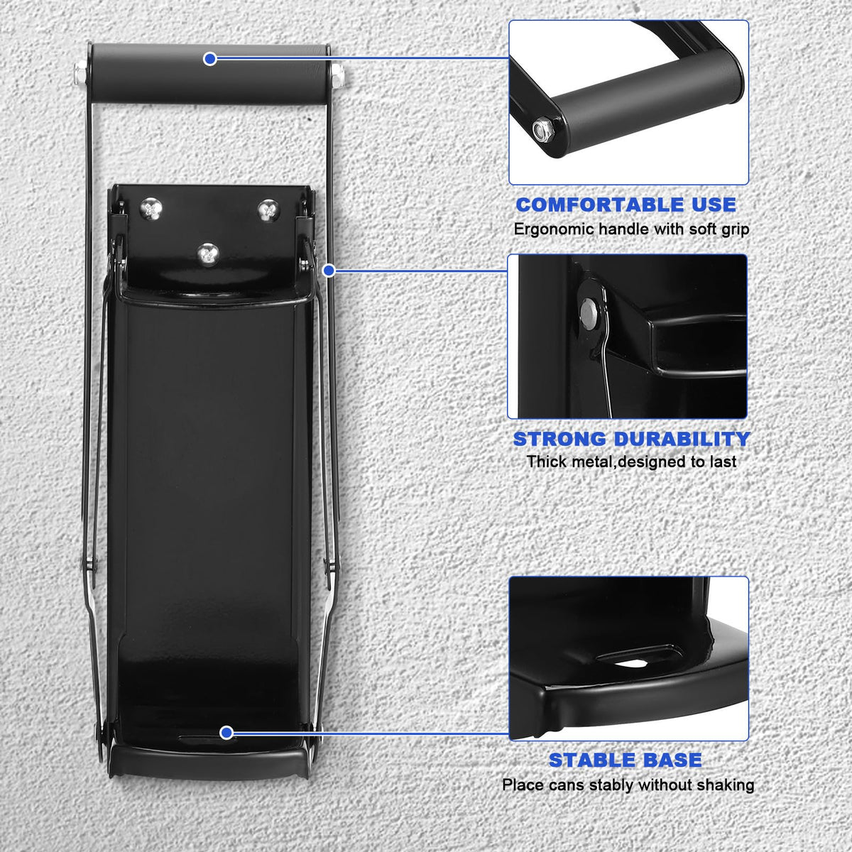 Heavy Duty Wall Mounted Can Crusher with Bottle Opener B527144