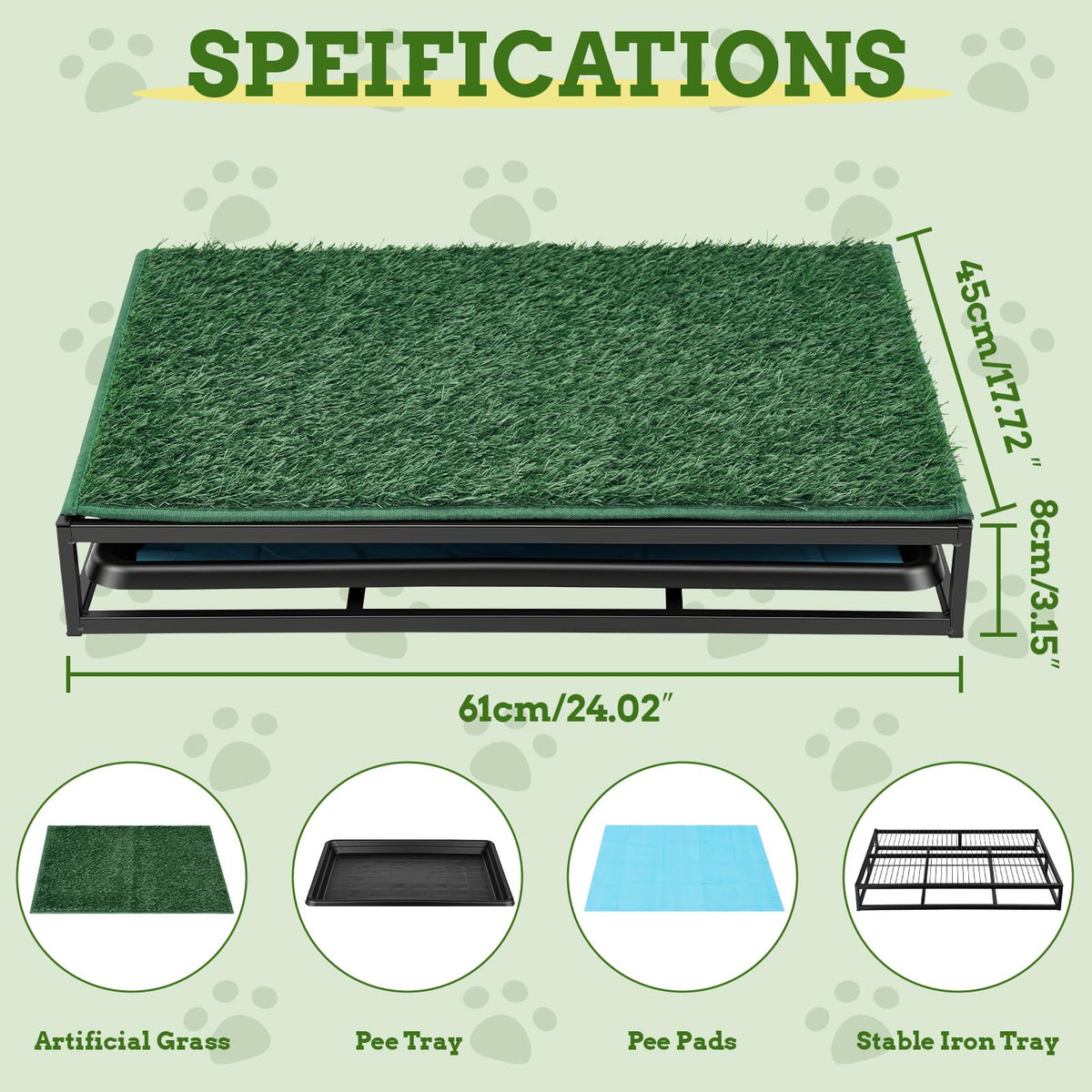 304 Stainless Steel Grass Potty Tray F561