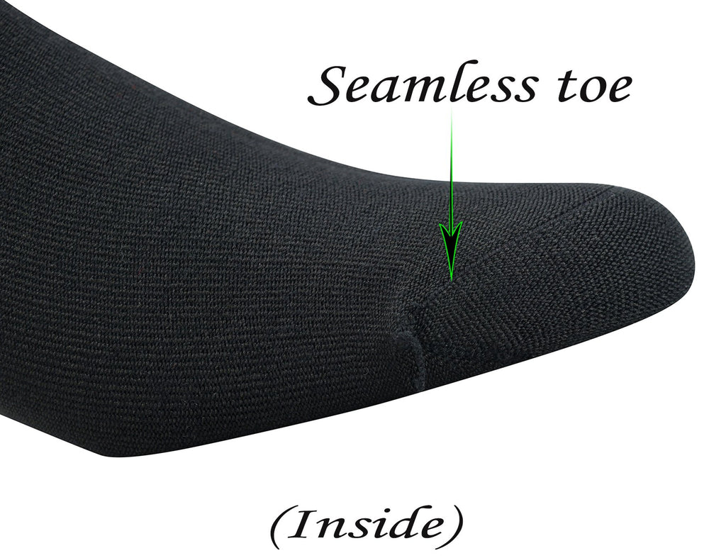 Men's 5 Pairs Non-binding Flat-Knit Ankle Socks with Seamless Toe X120
