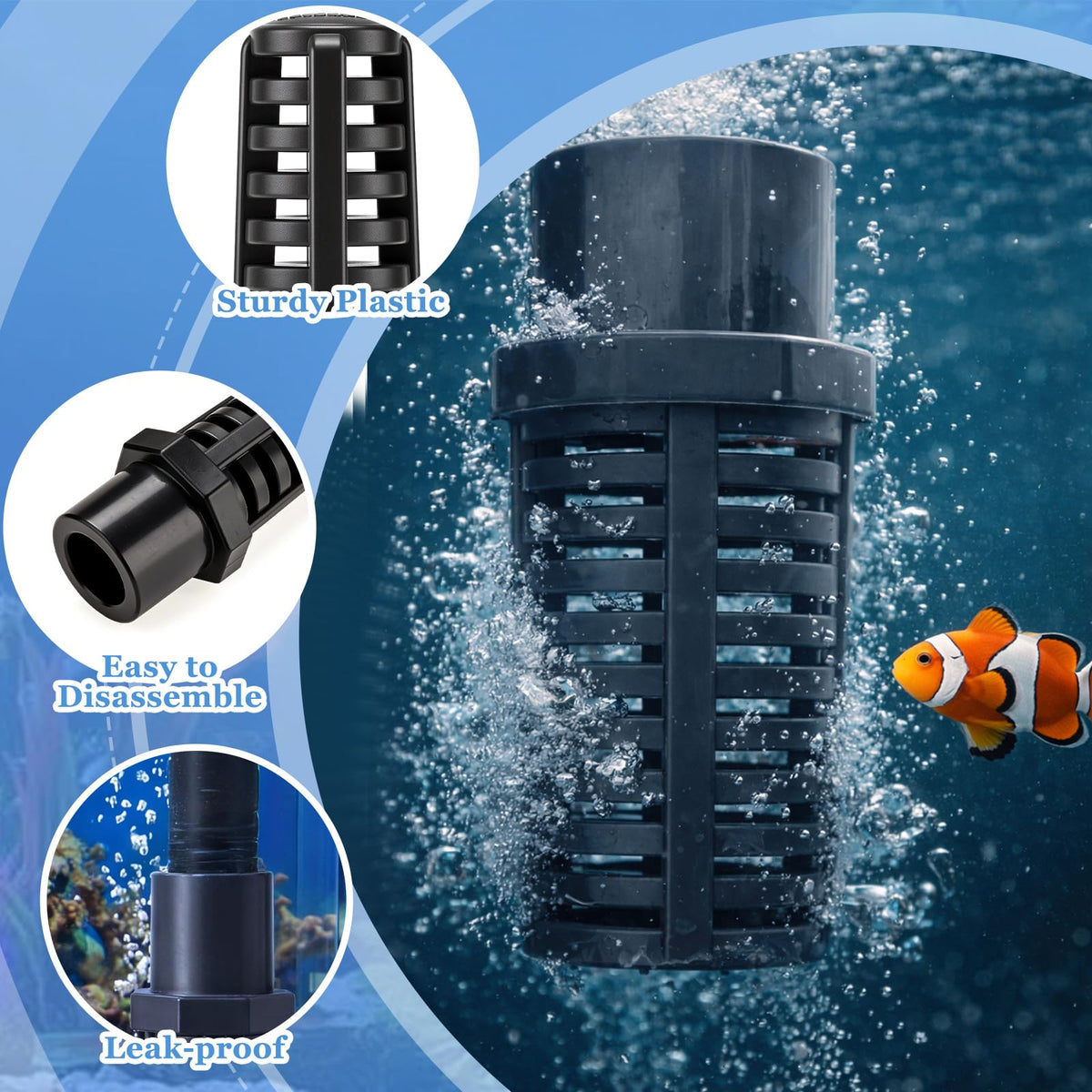 1 Inch PVC Pipe Suction Screen Strainer Aquarium Filter Intake Guard O897