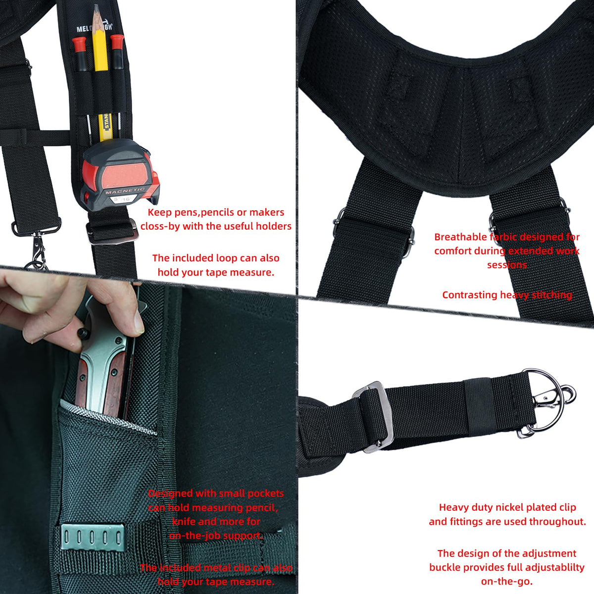 Tool Belt Suspenders Padded Work Suspension Rig Z4017