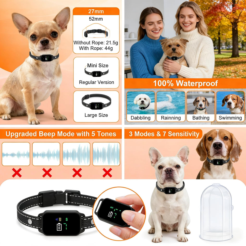 2 Pack Small Anti Barking Training Collar S3639