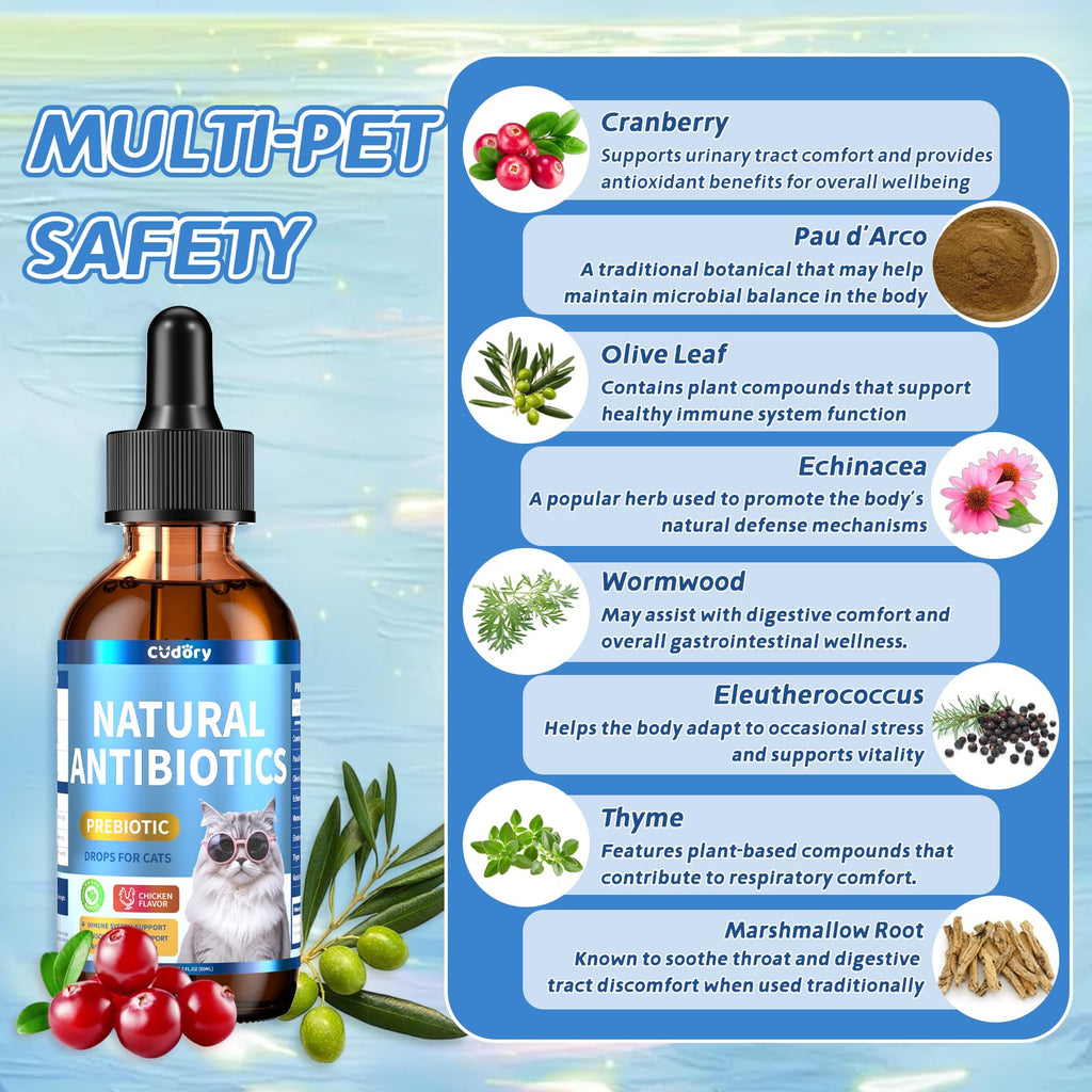 2 fl oz Natural Antibiotics for Cats Y20006