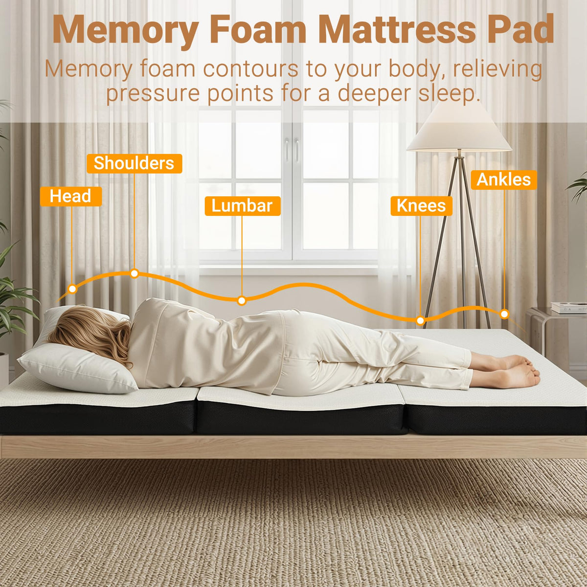 Foldable Twin Memory Foam Mattress Y676751