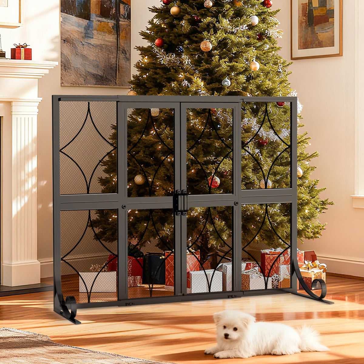 Fireplace Screen with Sliding Doors J6306