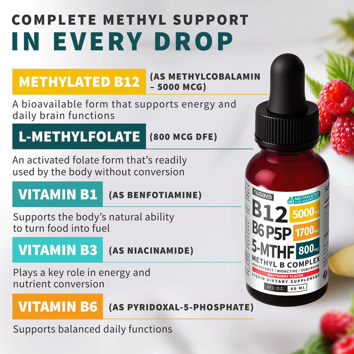 Methylated B Complex Liquid Drops Pack of 4 E403983