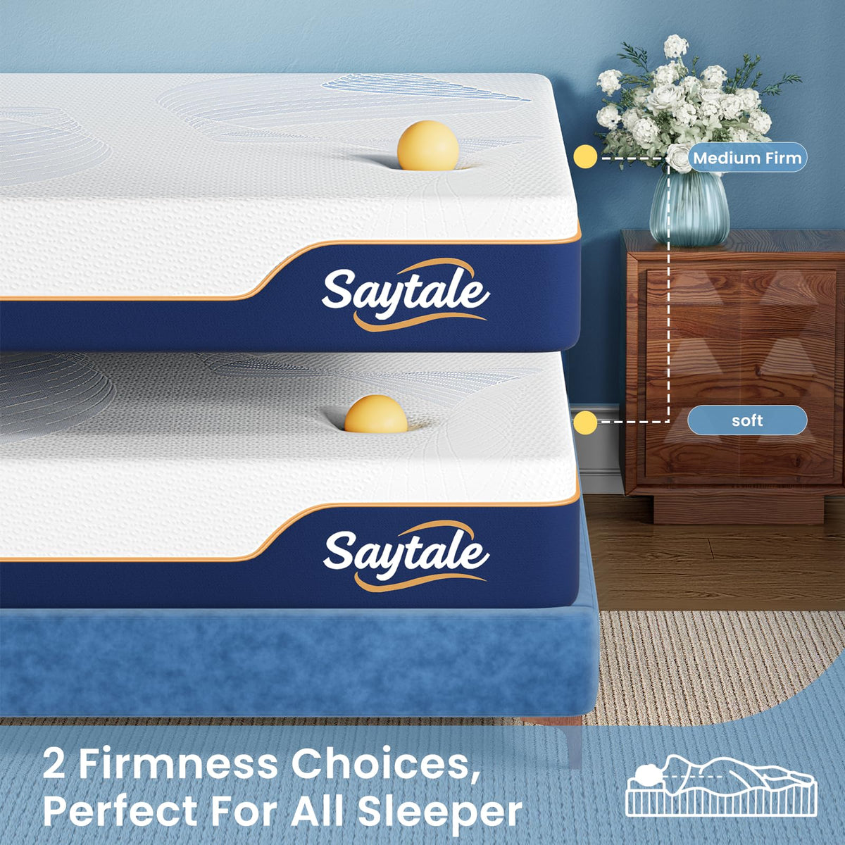 Twin Size 6 Inch Cooling Gel Memory Foam Mattress M799134
